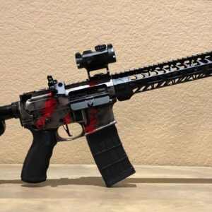 Battle Worn Gray Red Slash